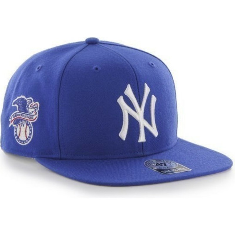 47 Brand Flat Brim New York Yankees MLB Sure Shot Blue Snapback Cap ...