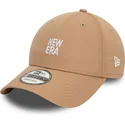 new-era-curved-brim-9forty-brown-adjustable-cap