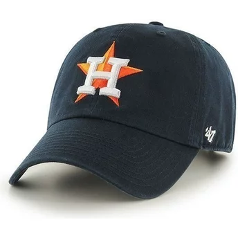 47 Brand Curved Brim Houston Astros MLB Clean Up Black Cap