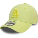 new-era-curved-brim-green-logo-9forty-league-essential-los-angeles-dodgers-mlb-light-green-adjustable-cap