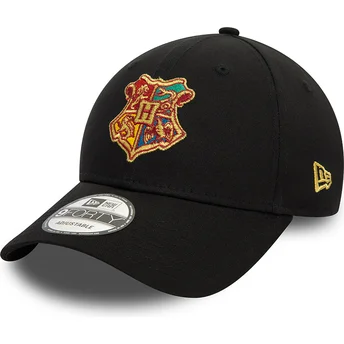 New Era Curved Brim 9FORTY Harry Potter Hogwarts Black Adjustable Cap