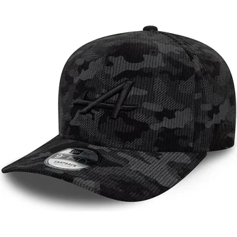 New Era Curved Brim 9FIFTY Camo Cord Alpine F1 Team Formula 1 Black Snapback Cap