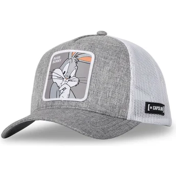 Capslab Bugs Bunny LOO10 BUG Looney Tunes Grey and White Trucker Hat