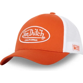 Von Dutch LOF B17 Orange and White Adjustable Trucker Hat