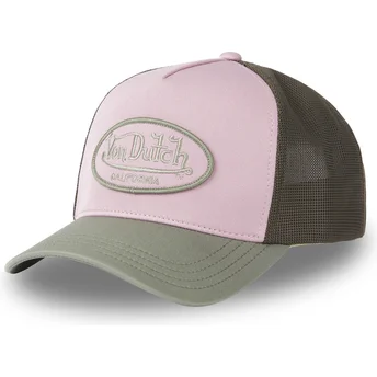 Von Dutch KAPI Pink and Green Trucker Hat