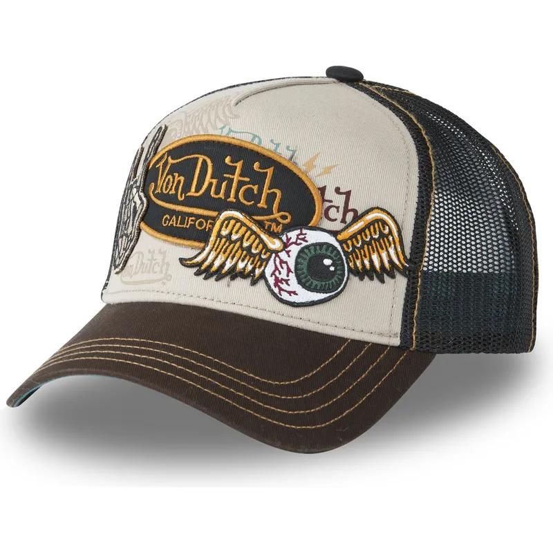 Von Dutch PATCHES03 Brown Trucker Hat: Caphunters.co.uk