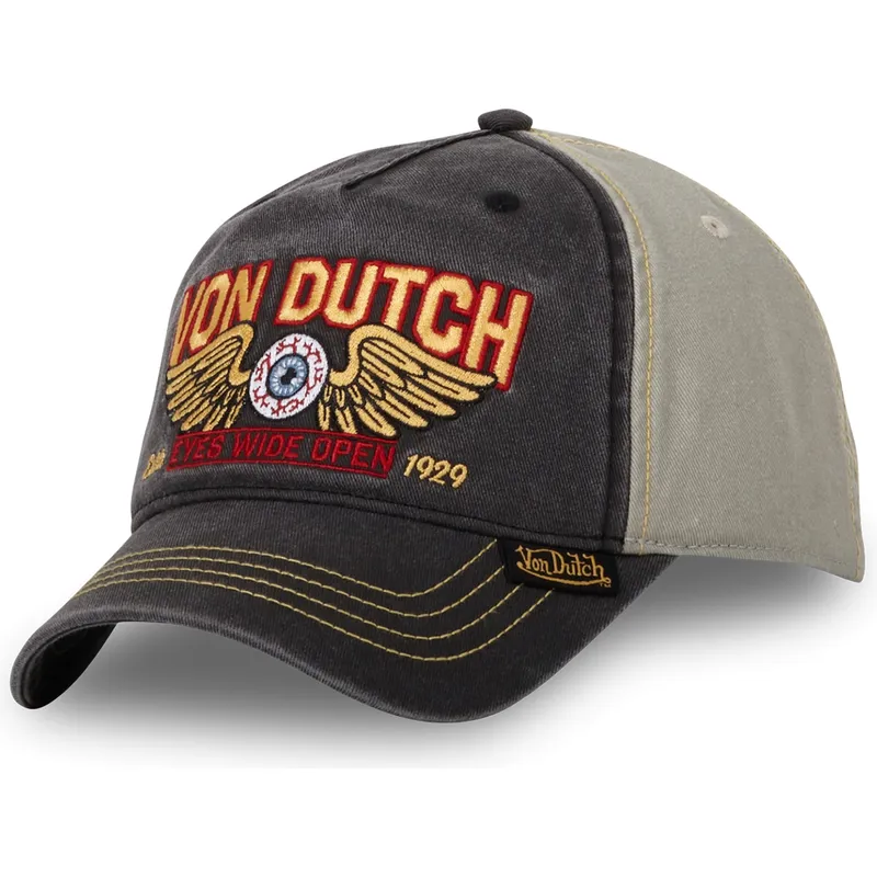 Von Dutch Curved Brim EYE CB Grey Adjustable Cap: Caphunters.co.uk