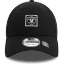 new-era-curved-brim-9forty-metallic-patch-las-vegas-raiders-nfl-black-adjustable-cap