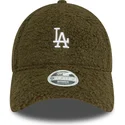 new-era-curved-brim-women-9forty-borg-los-angeles-dodgers-mlb-green-adjustable-cap