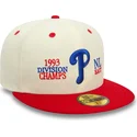 new-era-flat-brim-59fifty-93-division-philadelphia-phillies-mlb-beige-and-red-fitted-cap