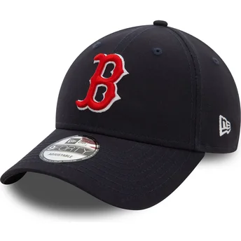 New Era Curved Brim 9FORTY Side Patch Boston Red Sox MLB Navy Blue Adjustable Cap