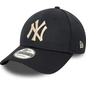 new-era-curved-brim-9forty-pivot-knit-new-york-yankees-mlb-navy-blue-adjustable-cap