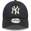 new-era-curved-brim-9forty-pivot-knit-new-york-yankees-mlb-navy-blue-adjustable-cap