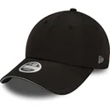 new-era-curved-brim-women-9forty-open-back-black-adjustable-cap