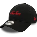 new-era-curved-brim-9twenty-heritage-script-black-adjustable-cap