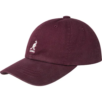 Kangol Curved Brim Washed Baseball Cordovan Maroon Adjustable Cap