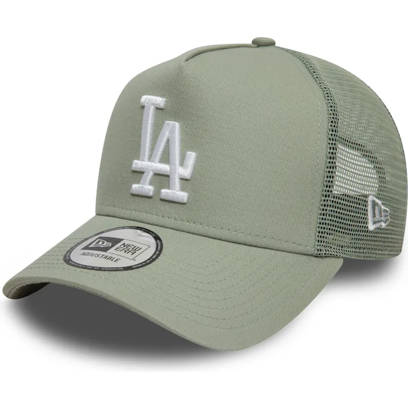 Casquette Trucker LA Dodgers New Era 9Forty - Jaune - Taille Réglable Snapback - Cadre A