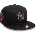 new-era-flat-brim-grey-logo-9fifty-icon-snake-new-york-yankees-mlb-black-snapback-cap