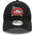 new-era-curved-brim-9twenty-carolina-mudcats-milb-black-adjustable-cap