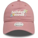 new-era-curved-brim-women-9twenty-holiday-mode-pink-adjustable-cap