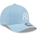 new-era-curved-brim-9forty-m-crown-a-frame-cotton-weave-new-york-yankees-mlb-light-blue-snapback-cap