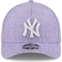 new-era-curved-brim-9forty-m-crown-a-frame-cotton-weave-new-york-yankees-mlb-purple-snapback-cap