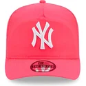 new-era-curved-brim-golfer-everyday-nylon-new-york-yankees-mlb-pink-adjustable-cap