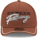 new-era-curved-brim-9forty-m-crown-a-frame-motorsport-nascar-brown-snapback-cap