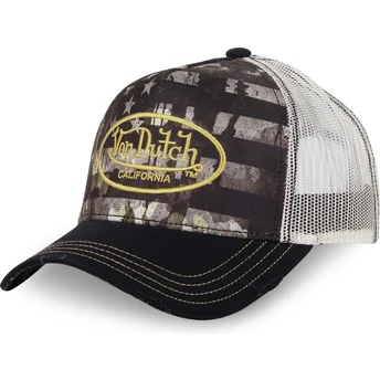 Von Dutch SUBL02 Black and White Trucker Hat