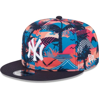 New Era Flat Brim 9FIFTY Printed Spring Training Fan Pack 2025 New York Yankees MLB Multicolor Snapback Cap