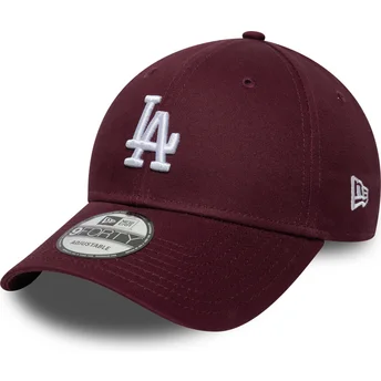 New Era Curved Brim 9FORTY Colour Pack Los Angeles Dodgers MLB Maroon Adjustable Cap