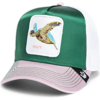 Goorin Bros. Turtle Wavy Allablur Great Escape The Farm Green, White and Pink Trucker Hat