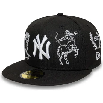 New Era Flat Brim 59FIFTY Mythical New York Yankees MLB Black Fitted Cap
