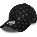 new-era-curved-brim-women-9forty-monogram-new-york-yankees-mlb-black-adjustable-cap