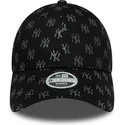 new-era-curved-brim-women-9forty-monogram-new-york-yankees-mlb-black-adjustable-cap