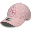 new-era-curved-brim-women-9forty-floral-towelling-new-york-yankees-mlb-pink-adjustable-cap