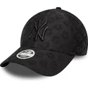 new-era-curved-brim-women-9forty-floral-towelling-new-york-yankees-mlb-black-adjustable-cap