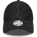 new-era-curved-brim-women-9forty-floral-towelling-new-york-yankees-mlb-black-adjustable-cap