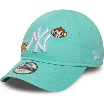 New Era Curved Brim Youth 9FORTY Animal Icon New York Yankees MLB Green Adjustable Cap