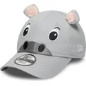 new-era-curved-brim-youth-9forty-animal-grey-adjustable-cap
