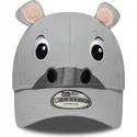 new-era-curved-brim-youth-9forty-animal-grey-adjustable-cap