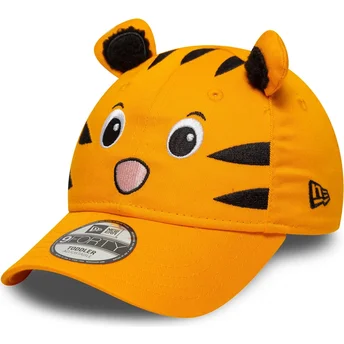 New Era Curved Brim Youth 9FORTY Animal Orange Adjustable Cap