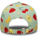 new-era-curved-brim-youth-9forty-all-over-print-fruit-green-adjustable-cap