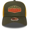 new-era-a-frame-cotton-patch-green-and-yellow-trucker-hat