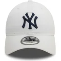 new-era-curved-brim-blue-logo-9twenty-core-classic-new-york-yankees-mlb-white-adjustable-cap
