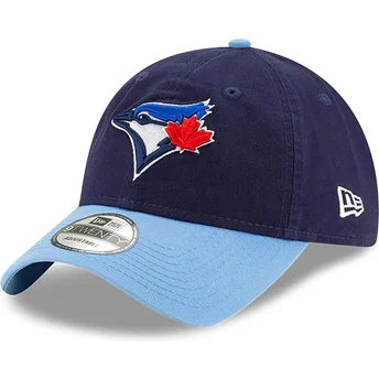 New Era Curved Brim 9TWENTY Core Classic Toronto Blue Jays MLB Navy Blue Adjustable Cap