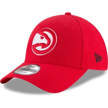 New Era Curved Brim 9FORTY The League Atlanta Hawks NBA Red Adjustable Cap