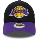 new-era-curved-brim-9forty-side-patch-los-angeles-lakers-nba-black-and-purple-adjustable-cap
