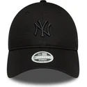 new-era-curved-brim-women-black-logo-9twenty-bow-back-new-york-yankees-mlb-black-adjustable-cap