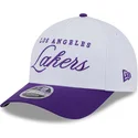 new-era-curved-brim-9forty-m-crown-draft-2025-los-angeles-lakers-nba-white-and-purple-snapback-cap